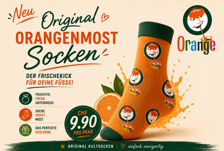 Orangenmost-Socken