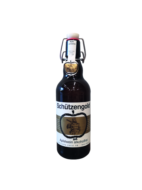 Schützengold hell alkoholfrei Apfelwein Bügel, Suisse Garantie