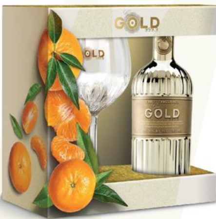 GP Gin Gold mit Glas