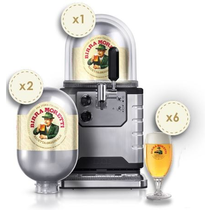 Moretti Starter Zapfanlage
inkl. 2 x 8lt Blade, 6 Gläser